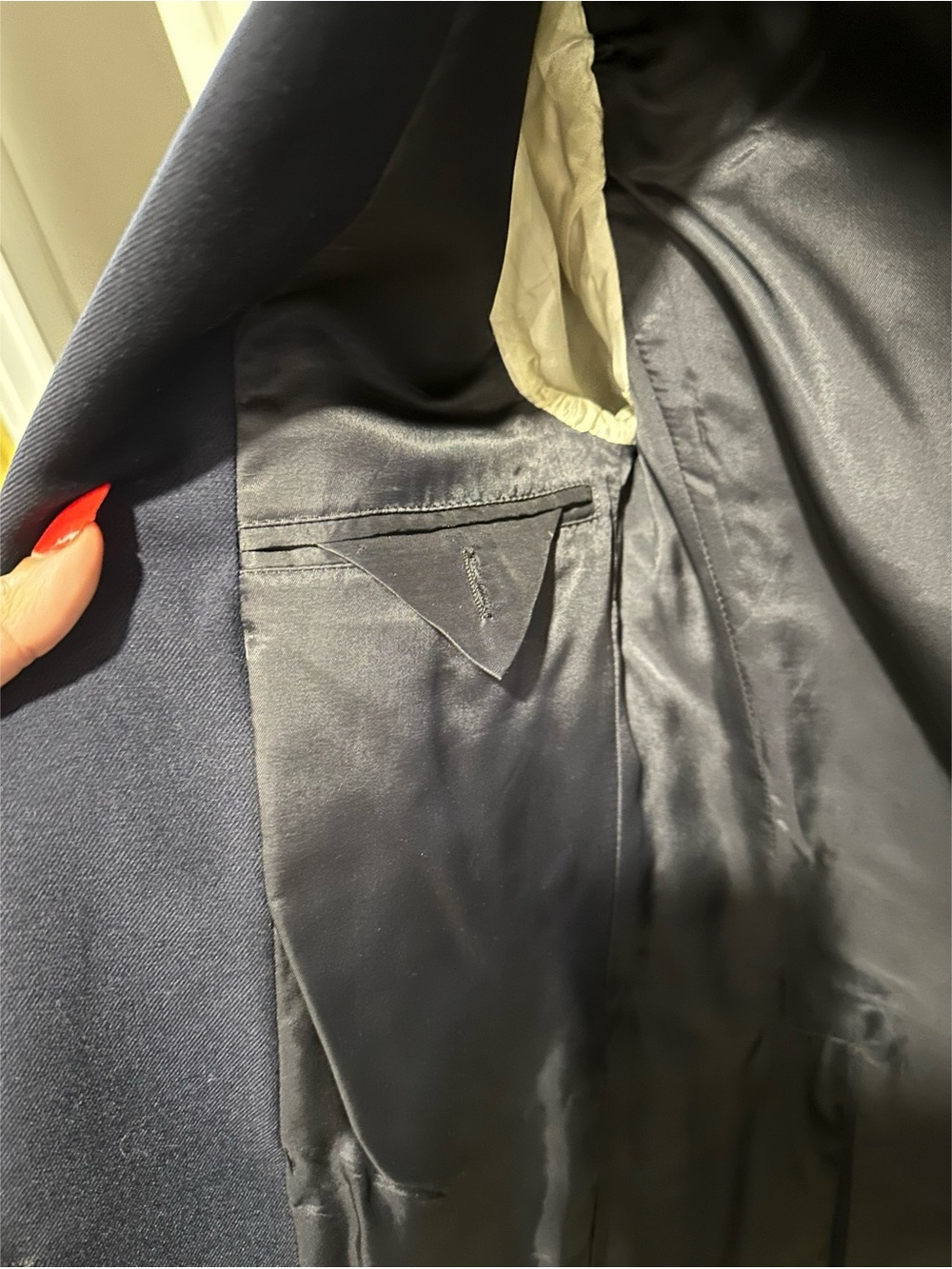 YSL Vintage Men's Blazer in Navy Blue - Size Small Slim (see measurements) - Picture 11 of 16
